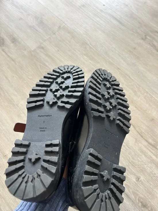 Reformation Black Patent Mary Jane Buckle Flats size 8 great condition - Picture 5 of 6